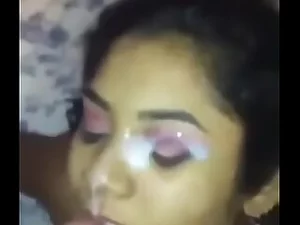 Indian matron seduced by an elderly man receives a gift on her eyes, leading to oral pleasure.