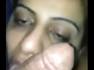 Indian Desi girl expertly swallows my hot, foul-smelling cum in a fetish video.